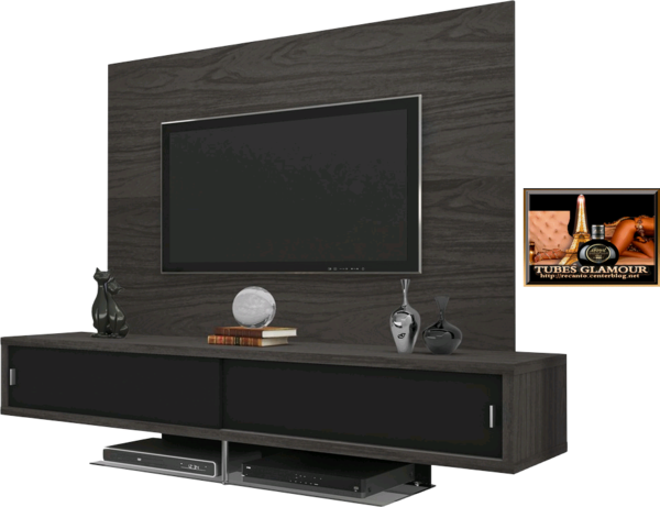 meuble tele en verre transparent